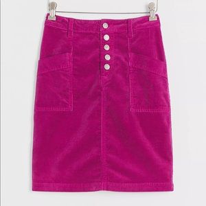 anthropologie pink corduroy mini skirt - size 16W
